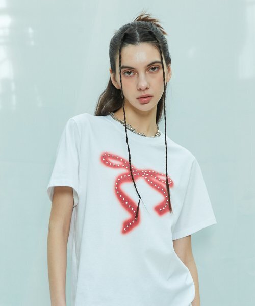 LARTIGENT(ラーティゼン)の「L9 RIBBON T-SHIRT(WHITE)(Tシャツ/カットソー・レディース・その他・FREE)」の3枚目の写真