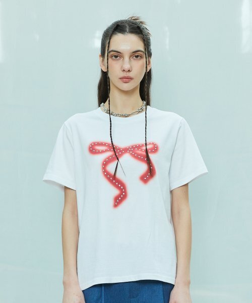 LARTIGENT(ラーティゼン)の「L9 RIBBON T-SHIRT(WHITE)(Tシャツ/カットソー・レディース・その他・FREE)」の5枚目の写真