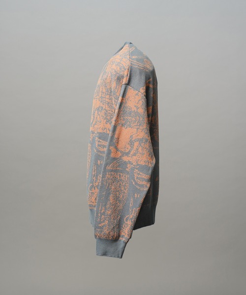 MAISON SPECIAL(メゾンスペシャル)の「《UNISEX》Scarf Collage Jacquard Prime-Over Crew Neck Knit Pullover/スカーフコラージュジャガードプライムオーバークルーネックニットプルオーバー【MAISON SPECIAL/メゾンスペシャル】(ニット/セーター・メンズ・ブラック/マルチ・0/1/2)」の14枚目の写真