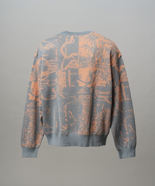 MAISON SPECIAL(メゾンスペシャル)の「《UNISEX》Scarf Collage Jacquard Prime-Over Crew Neck Knit Pullover/スカーフコラージュジャガードプライムオーバークルーネックニットプルオーバー【MAISON SPECIAL/メゾンスペシャル】(ニット/セーター・メンズ・ブラック/マルチ・0/1/2)」の15枚目の写真