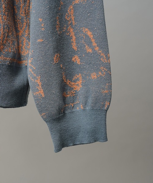 MAISON SPECIAL(メゾンスペシャル)の「《UNISEX》Scarf Collage Jacquard Prime-Over Crew Neck Knit Pullover/スカーフコラージュジャガードプライムオーバークルーネックニットプルオーバー【MAISON SPECIAL/メゾンスペシャル】(ニット/セーター・メンズ・ブラック/マルチ・0/1/2)」の18枚目の写真