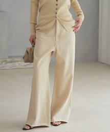 plage | Ecru cotton パンツ(デニムパンツ)