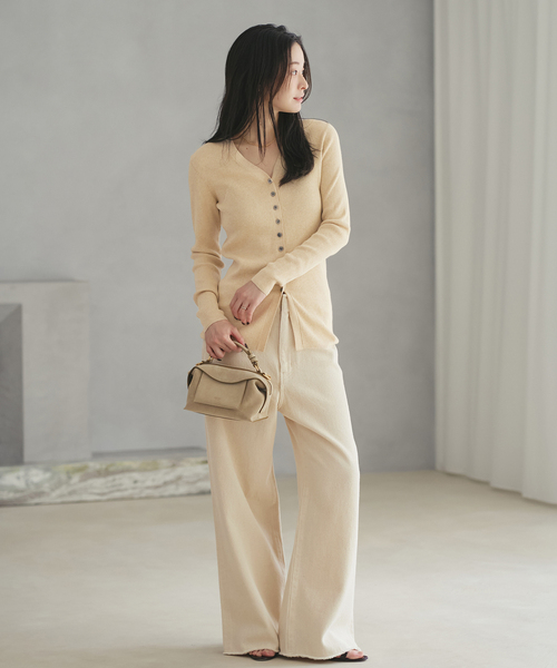 plage（プラージュ）の「Ecru cotton パンツ（デニムパンツ・レディース・アイボリー・34/36/38）」の2枚目の写真