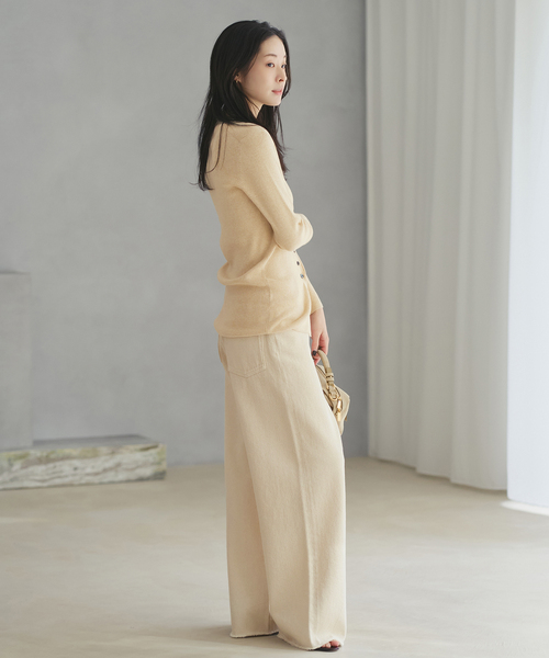 plage（プラージュ）の「Ecru cotton パンツ（デニムパンツ・レディース・アイボリー・34/36/38）」の5枚目の写真