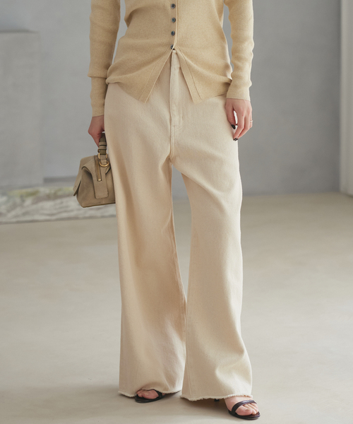 plage（プラージュ）の「Ecru cotton パンツ（デニムパンツ・レディース・アイボリー・34/36/38）」の7枚目の写真