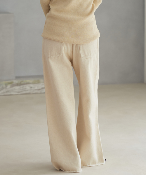 plage（プラージュ）の「Ecru cotton パンツ（デニムパンツ・レディース・アイボリー・34/36/38）」の9枚目の写真