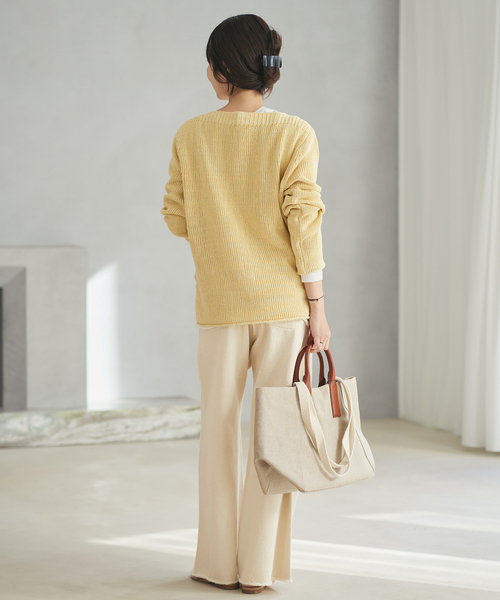 plage（プラージュ）の「Ecru cotton パンツ（デニムパンツ・レディース・アイボリー・34/36/38）」の12枚目の写真