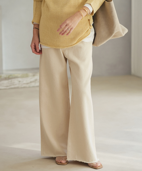 plage（プラージュ）の「Ecru cotton パンツ（デニムパンツ・レディース・アイボリー・34/36/38）」の14枚目の写真