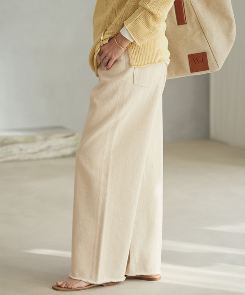 plage（プラージュ）の「Ecru cotton パンツ（デニムパンツ・レディース・アイボリー・34/36/38）」の15枚目の写真