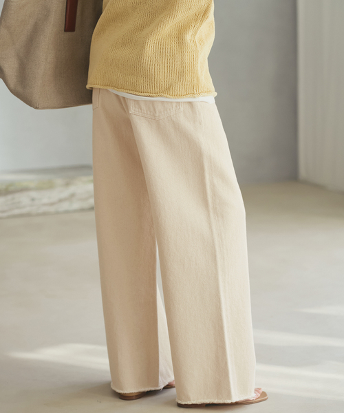 plage（プラージュ）の「Ecru cotton パンツ（デニムパンツ・レディース・アイボリー・34/36/38）」の16枚目の写真