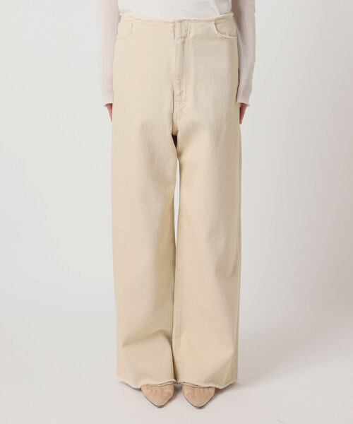 plage（プラージュ）の「Ecru cotton パンツ（デニムパンツ・レディース・アイボリー・34/36/38）」の18枚目の写真