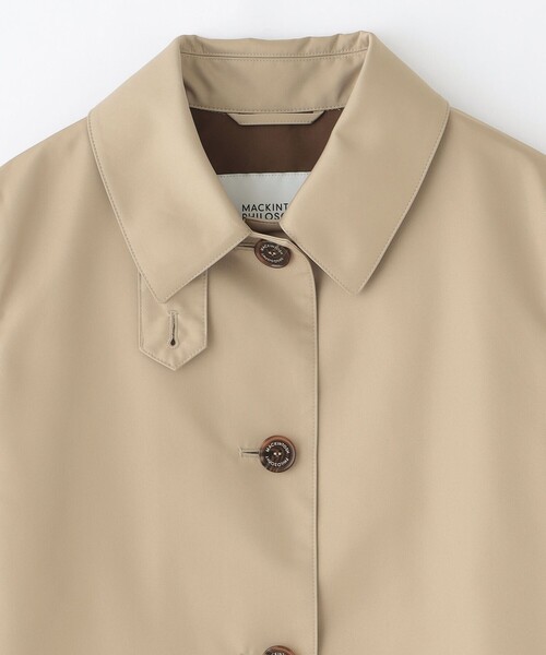MACKINTOSH PHILOSOPHY（ﾏｯｷﾝﾄｯｼｭ ﾌｨﾛｿﾌｨｰ）の「【WEB&一部店舗限定】インバーテッドステンカラーコート ダブルクロス製（トレンチコート・レディース・ダークネイビー/ベージュ・36/38）」の4枚目の写真