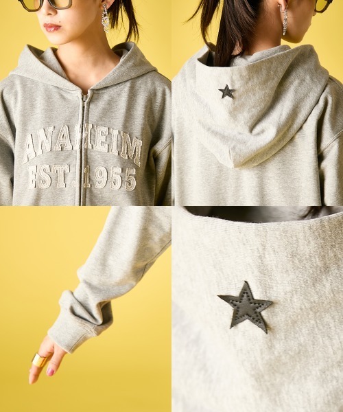 GEVS.(ジェイヴィス)の「ジップアップパーカー<大きいサイズ有>GEVS.(パーカー・レディース・ブラック/グレー・M/L/LL/3L/4L/5L)」の15枚目の写真