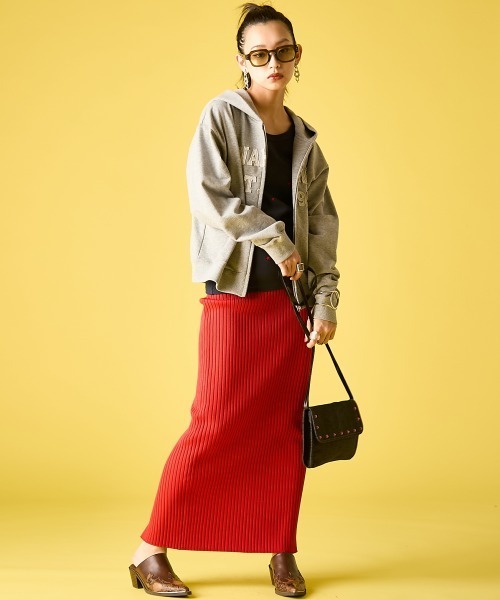 GEVS.(ジェイヴィス)の「ジップアップパーカー<大きいサイズ有>GEVS.(パーカー・レディース・ブラック/グレー・M/L/LL/3L/4L/5L)」の22枚目の写真