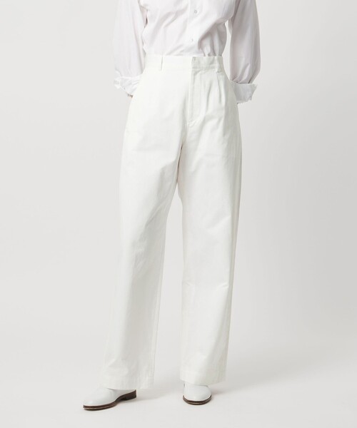 LOEFF コットンツイル ２タックパンツ　サイズ00 LOEFF＞コットン ツイル パンツ（その他パンツ）｜LOEFF（ロエフ）の