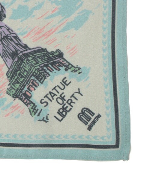 BINDU(ビンドゥー)の「【SHIPS any別注】BINDU:〈手洗い可能〉マップ スカーフ(バンダナ/スカーフ・レディース・ネイビー/ライトブルー・ONE SIZE)」の3枚目の写真
