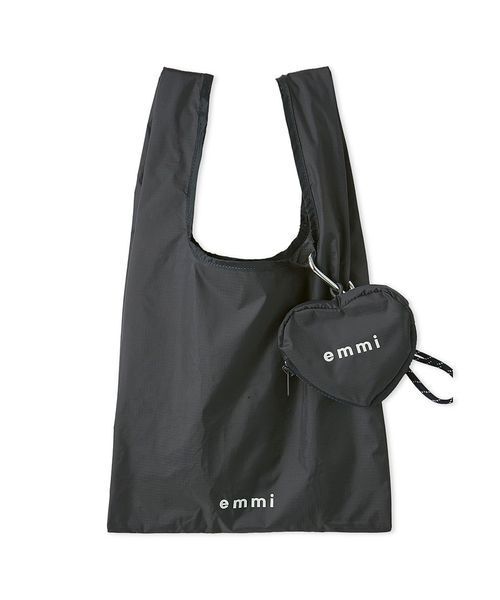 emmi(エミ)の「ハートチャーム付きエコバッグ(エコバッグ/サブバッグ・レディース・シルバー/レッド/ネイビー・F)」の1枚目の写真