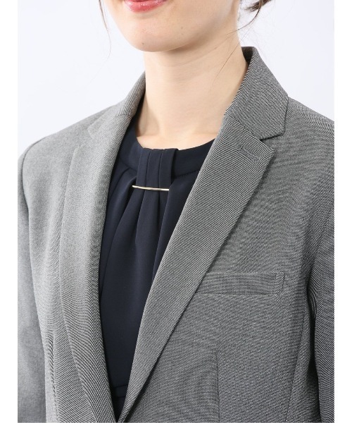 m.f.editorial(エムエフエディトリアル)の「【ストレッチ ウォッシャブル イージーケア】m.f.エディトリアル レディース 1ボタン ジャケット + テーパード パンツ ビジネス セットアップ スーツ グレー(スーツセット・レディース・グレー・LARGE/X-LARGE/S/MEDIUM)」の8枚目の写真