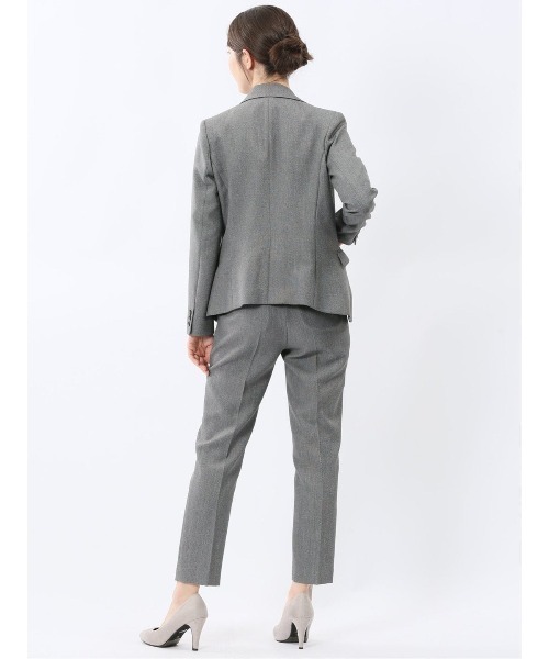 m.f.editorial(エムエフエディトリアル)の「【ストレッチ ウォッシャブル イージーケア】m.f.エディトリアル レディース 1ボタン ジャケット + テーパード パンツ ビジネス セットアップ スーツ グレー(スーツセット・レディース・グレー・LARGE/X-LARGE/S/MEDIUM)」の15枚目の写真