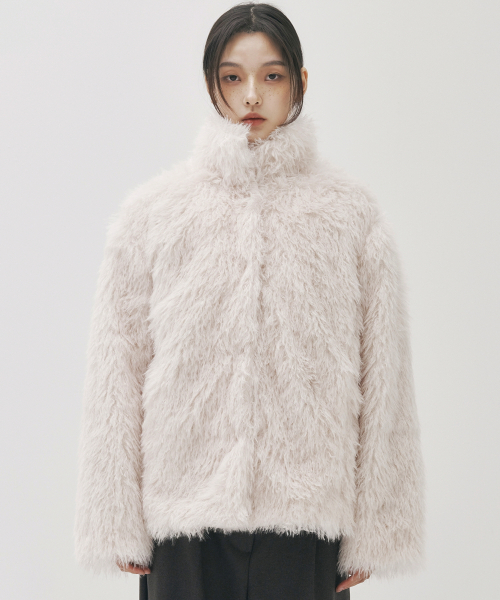 NICK&NICOLE(ニックアンドニコール)の「SOFT SHAGGY FUR JACKET_IVORY(ムートンコート・レディース・その他・FREE)」の1枚目の写真