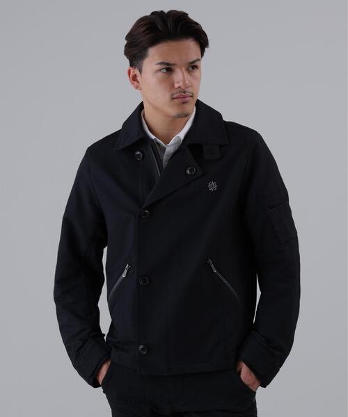 St ANDREWS（セントアンドリュース）の「【St ANDREWS】幾何学ジャガードブルゾン (MENS)（ブルゾン・メンズ・ブラック/ホワイト・M/L/LL）」の2枚目の写真