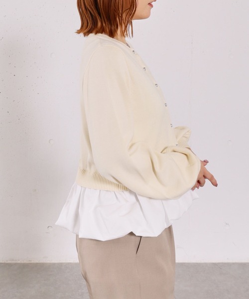 archives（アルシーヴ）の「【アンチピリンク】ドッキングバルーンニットカーディガン（ニット/セーター・レディース・アイボリー/グレー/ネイビー/ピンク・MEDIUM）」の8枚目の写真