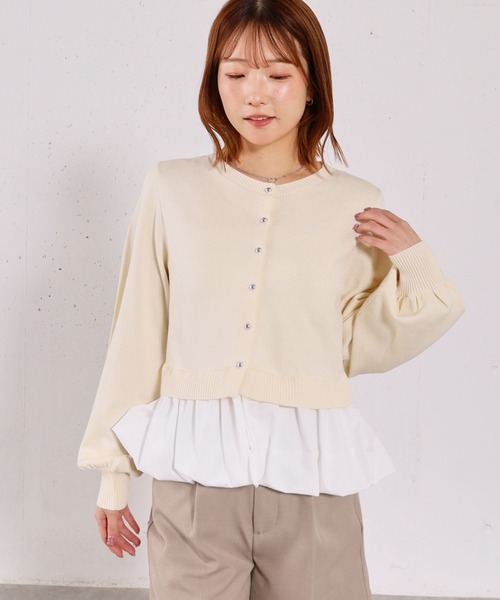 archives（アルシーヴ）の「【アンチピリンク】ドッキングバルーンニットカーディガン（ニット/セーター・レディース・アイボリー/グレー/ネイビー/ピンク・MEDIUM）」の6枚目の写真