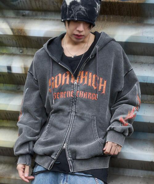 WEGO（ウィゴー）の「WEGO/【26年春夏新作】ブリーチグラフィックZIPパーカー（パーカー・メンズ・その他1/その他2/その他3・MEDIUM/LARGE）」の2枚目の写真