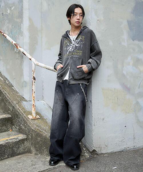 WEGO（ウィゴー）の「WEGO/【26年春夏新作】ブリーチグラフィックZIPパーカー（パーカー・メンズ・その他1/その他2/その他3・MEDIUM/LARGE）」の4枚目の写真