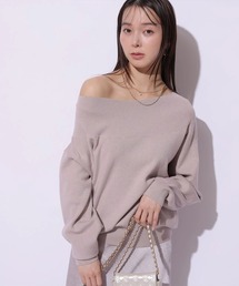 新品マイストラーダ ゆるラメオフショルニット 薄ピンク M ゆるラメオフショルニット | ニット | Mystrada（マイストラーダ