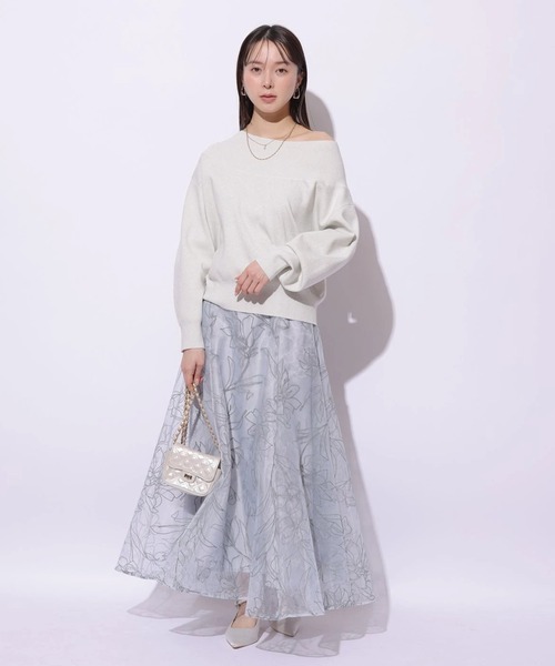 Mystrada（マイストラーダ）の「ゆるラメオフショルニット（ニット/セーター・レディース・ライトイエロー/ブルー/ブラック/ホワイト/ピンク系その他5・38）」の20枚目の写真