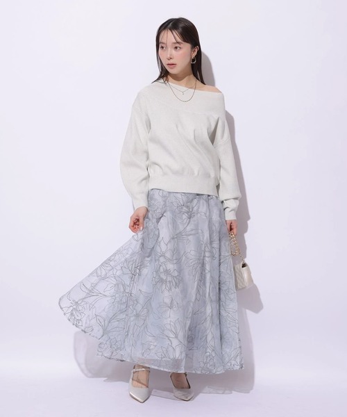 Mystrada（マイストラーダ）の「ゆるラメオフショルニット（ニット/セーター・レディース・ライトイエロー/ブルー/ブラック/ホワイト/ピンク系その他5・38）」の21枚目の写真