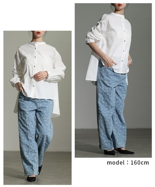 Sawa a la mode(サワアラモード)の「ジャガードデニムストレートパンツ(デニムパンツ・レディース・ブルー・FREE)」の10枚目の写真
