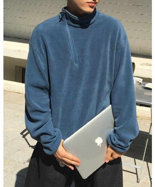 INTEMPOMOOD(インテンポムード)の「ポーラフリースハーフジップ_フォグブルー(その他アウター・メンズ・ダークブルー・LARGE/MEDIUM)」の5枚目の写真