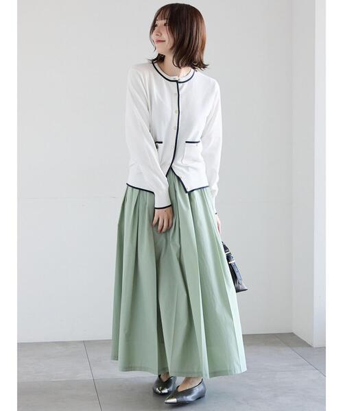 Te chichi（テチチ）の「ポケット付きクルーネックカーディガン（カーディガン/ボレロ・レディース・ネイビー/ピンク/グリーン/オフホワイト・F）」の11枚目の写真