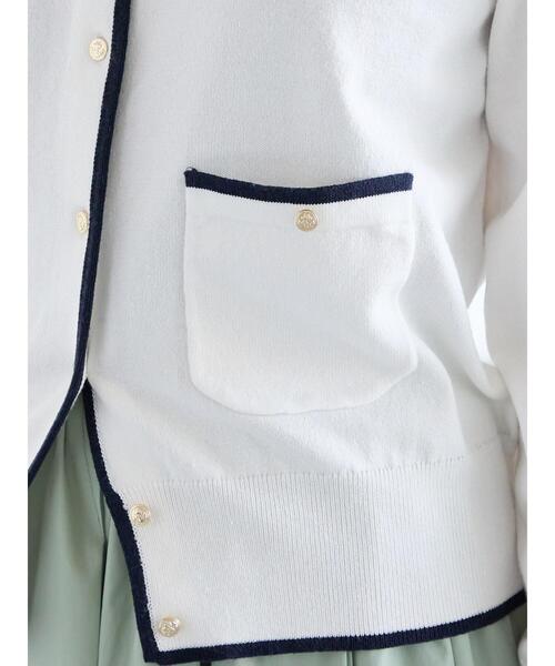 Te chichi（テチチ）の「ポケット付きクルーネックカーディガン（カーディガン/ボレロ・レディース・ネイビー/ピンク/グリーン/オフホワイト・F）」の18枚目の写真