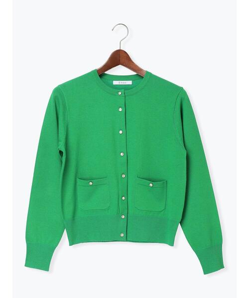 Te chichi（テチチ）の「ポケット付きクルーネックカーディガン（カーディガン/ボレロ・レディース・ネイビー/ピンク/グリーン/オフホワイト・F）」の22枚目の写真