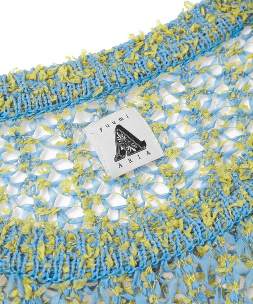 yuumiARIA（ユウミアリア）の「MESH KNIT（ニット/セーター・レディース・グレー/サックスブルー・FREE）」の13枚目の写真
