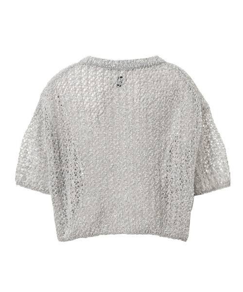 yuumiARIA（ユウミアリア）の「MESH KNIT（ニット/セーター・レディース・グレー/サックスブルー・FREE）」の11枚目の写真