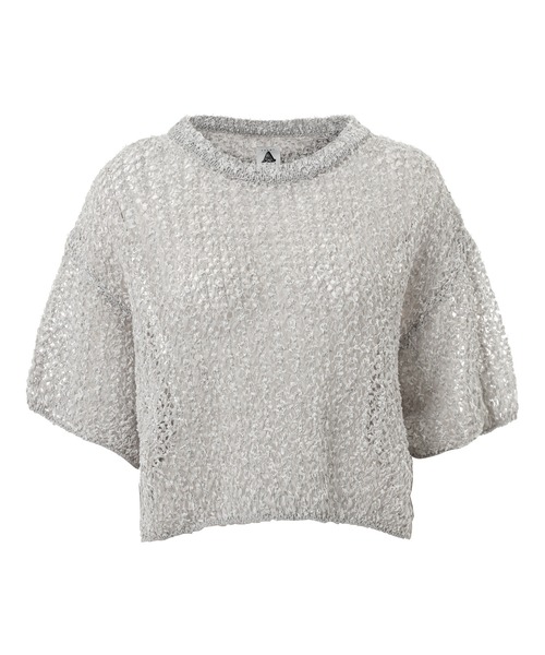 yuumiARIA（ユウミアリア）の「MESH KNIT（ニット/セーター・レディース・グレー/サックスブルー・FREE）」の10枚目の写真