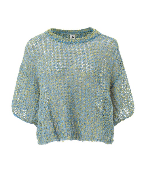 yuumiARIA（ユウミアリア）の「MESH KNIT（ニット/セーター・レディース・グレー/サックスブルー・FREE）」の8枚目の写真