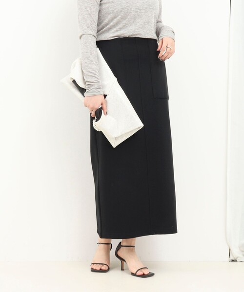 MICO COULIER（ミコクリエ）の「リブナロースカート（スカート・レディース・カーキ/ブラック・38/36）」の11枚目の写真