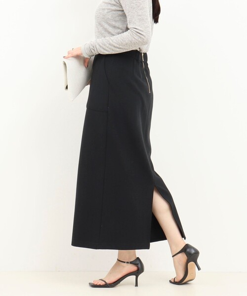 MICO COULIER（ミコクリエ）の「リブナロースカート（スカート・レディース・カーキ/ブラック・38/36）」の14枚目の写真