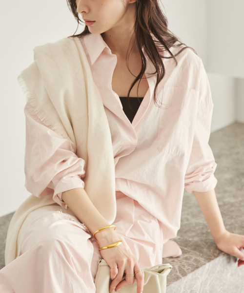 plage(プラージュ)の「relaxy slit シャツ(シャツ/ブラウス・レディース・ボルドー/チャコールグレー/バーガンディー・FREE)」の3枚目の写真