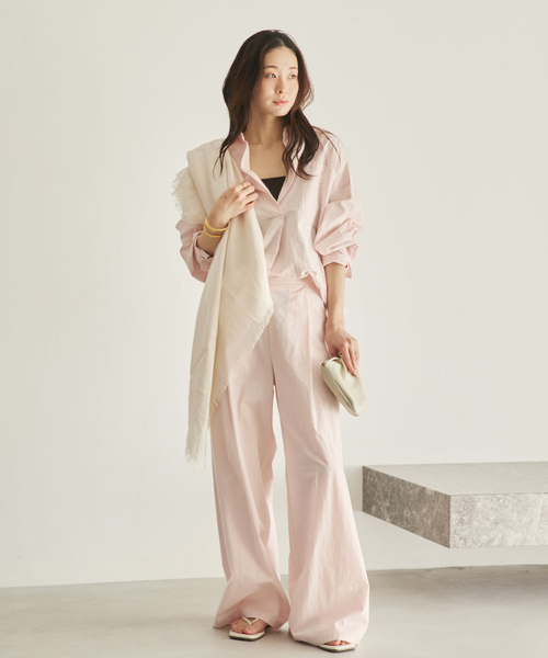 plage(プラージュ)の「relaxy slit シャツ(シャツ/ブラウス・レディース・ボルドー/チャコールグレー/バーガンディー・FREE)」の5枚目の写真