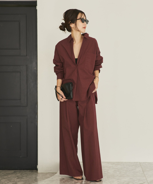 プラージュ　シャツ plage（プラージュ） ブラウス シャツ relaxy slit シャツ レディース