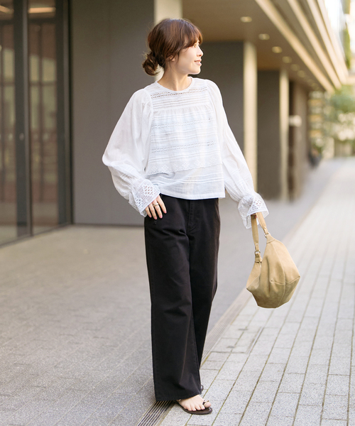 ne Quittez pas / ヌキテパ 別注Pintuck & Lace Blouse*（シャツ