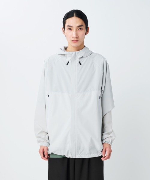 Snow Peak(スノーピーク)の「Snow Peak / Pertex Weatherproof Jacket パーテックス ウェザープルーフ ジャケット(テーラードジャケット・メンズ・アーミー/オフホワイト/ブラック・XL/S/M/L/1)」の2枚目の写真