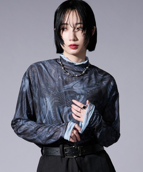あおページ リバーシブルハイネックシアーインナー（Tシャツ/カットソー）｜Ellno