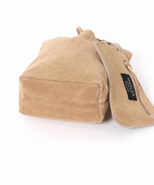 MARLON FIRENZE（マーロンフィレンツェ）の「【MARLON FIRENZE/マルロン】SHOPPER MINI STUDS SUEDE（トートバッグ・レディース・ベージュ・FREE）」の7枚目の写真